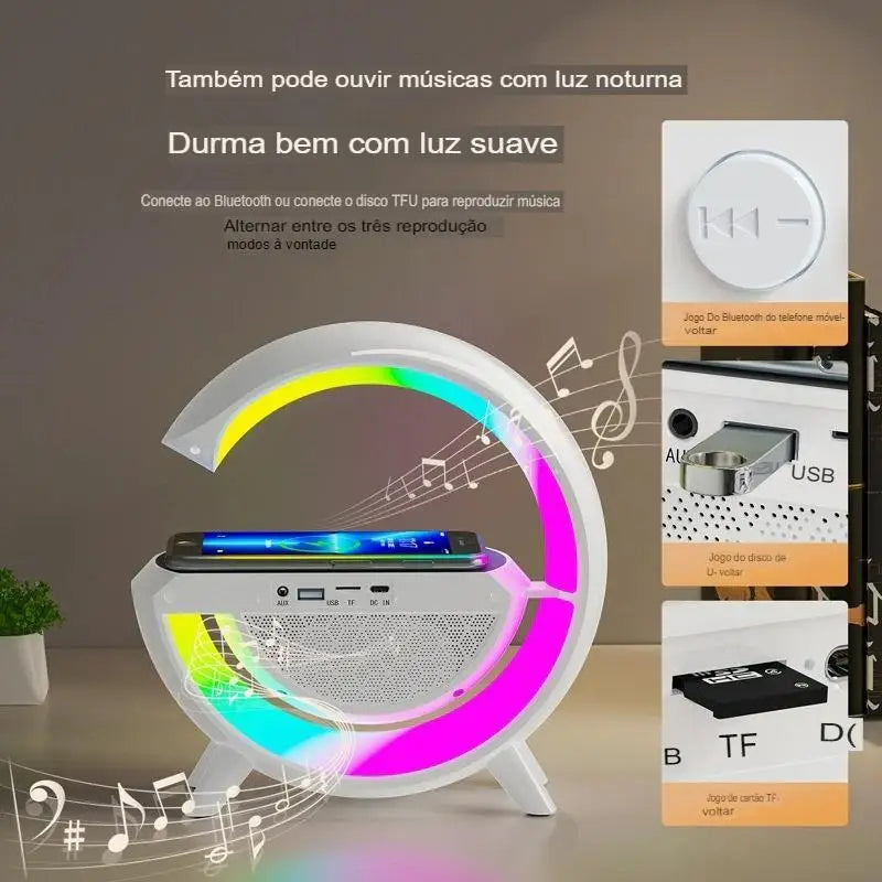 Carregador  Wireless multifuncional led de messa