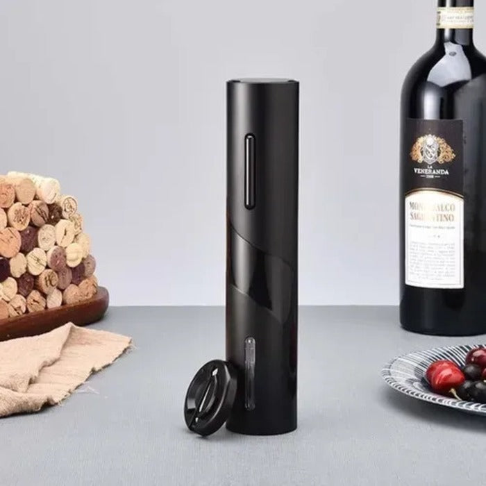 ABRIDOR DE VINHO AUTOMÁTICO SACA ROLHAS ELÉTRICO A PILHAS ELEGANTE E FUNCIONAL