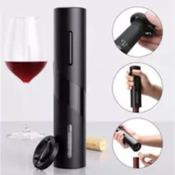 ABRIDOR DE VINHO AUTOMÁTICO SACA ROLHAS ELÉTRICO A PILHAS ELEGANTE E FUNCIONAL