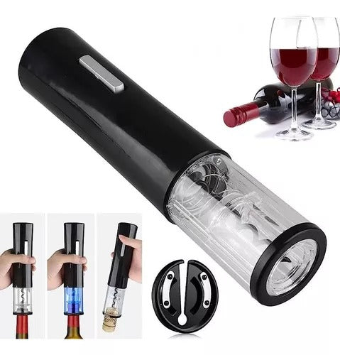 ABRIDOR DE VINHO AUTOMÁTICO SACA ROLHAS ELÉTRICO A PILHAS ELEGANTE E FUNCIONAL