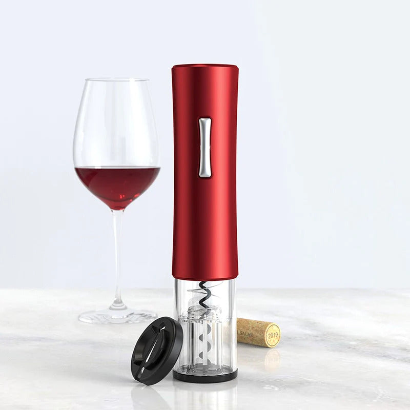 ABRIDOR DE VINHO AUTOMÁTICO SACA ROLHAS ELÉTRICO A PILHAS ELEGANTE E FUNCIONAL